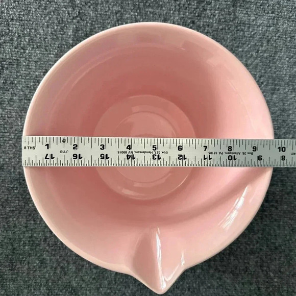 Rosanna Batter Mixing Bowl Pink Ceramic With Pour Spout Retro Pinup Kitchen - Picture 7 of 8
